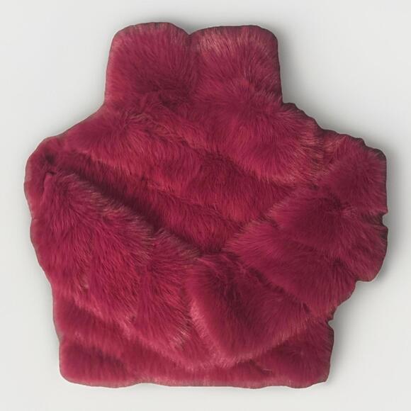 New Tamsy Purple Ruana/Cape/Cardigan/Faux Fur trim One Size Fits Most New NWT - Picture 4 of 5